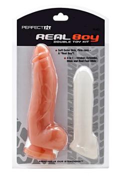 Pack Gode Realistic Real Boy + Extenseur Sila Skin