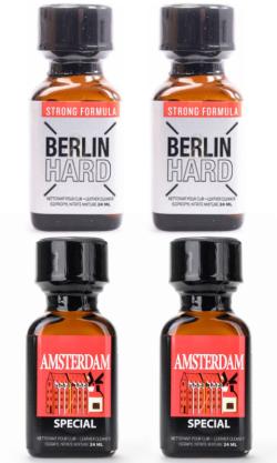 Pack Poppers Maxi Berlin x2 + Amsterdam Spcial x2 - 4 x24 ml