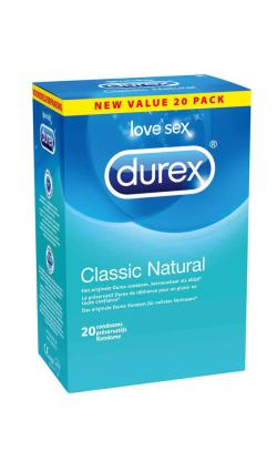 Prservatifs Durex Classic Natural Maxi Pack x 20
