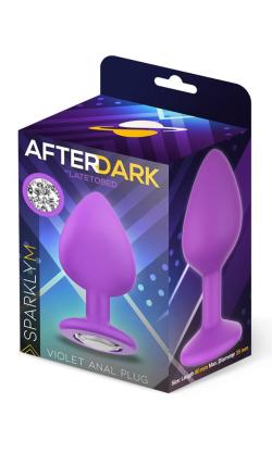 Butt Plug Silicone ''Sparkly'' - AfterDark collection - Violet - Taille M