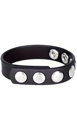 cock strap simili cuir pressions