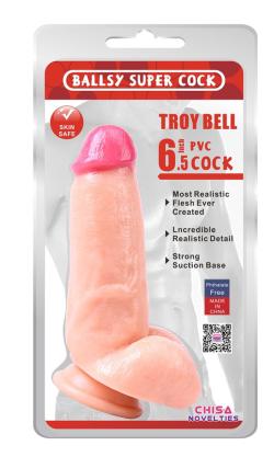 gode ballsy super cock troy bell 6inch chisa novelties